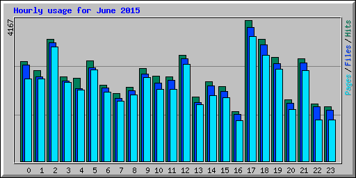 Hourly usage for June 2015