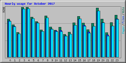 Hourly usage for October 2017